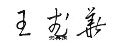 骆恒光王武华草书个性签名怎么写