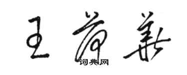 骆恒光王荷华草书个性签名怎么写