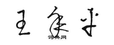 骆恒光王年平草书个性签名怎么写