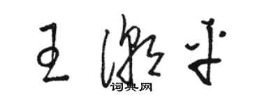 骆恒光王潮平草书个性签名怎么写