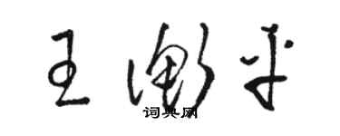 骆恒光王衡平草书个性签名怎么写