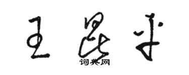 骆恒光王昆平草书个性签名怎么写