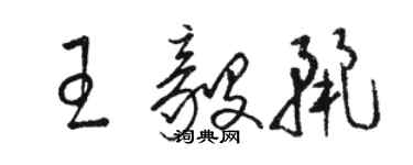 骆恒光王毅丽草书个性签名怎么写