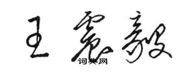 骆恒光王震毅草书个性签名怎么写
