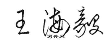 骆恒光王海毅草书个性签名怎么写