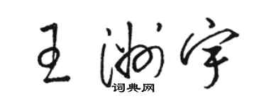 骆恒光王洲宇草书个性签名怎么写