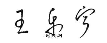 骆恒光王乐宁草书个性签名怎么写