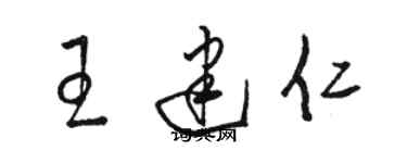 骆恒光王建仁草书个性签名怎么写