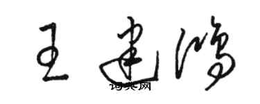 骆恒光王建鸿草书个性签名怎么写