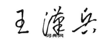 骆恒光王汉兵草书个性签名怎么写