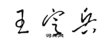 骆恒光王定兵草书个性签名怎么写