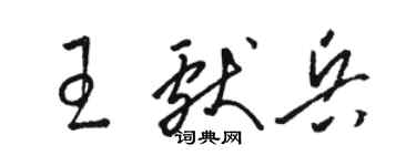 骆恒光王献兵草书个性签名怎么写