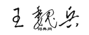 骆恒光王魏兵草书个性签名怎么写