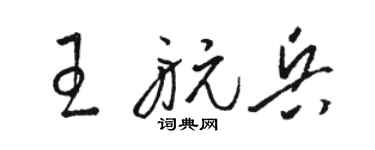 骆恒光王航兵草书个性签名怎么写