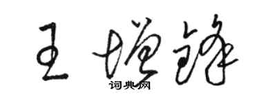 骆恒光王增锋草书个性签名怎么写