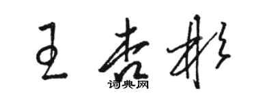 骆恒光王杏彬草书个性签名怎么写