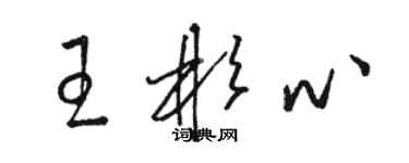 骆恒光王彬心草书个性签名怎么写