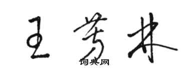 骆恒光王芳林草书个性签名怎么写