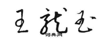 骆恒光王龙玉草书个性签名怎么写