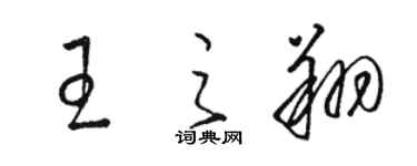 骆恒光王之翔草书个性签名怎么写