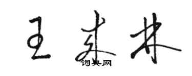 骆恒光王来林草书个性签名怎么写