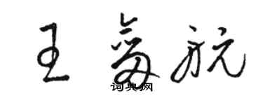 骆恒光王剑航草书个性签名怎么写