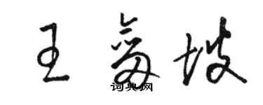 骆恒光王剑坡草书个性签名怎么写