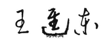 骆恒光王进东草书个性签名怎么写