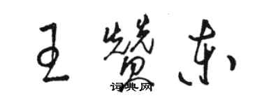 骆恒光王赞东草书个性签名怎么写