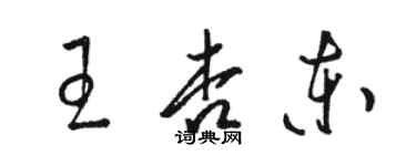 骆恒光王杏东草书个性签名怎么写