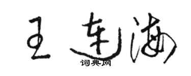 骆恒光王连海草书个性签名怎么写