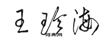 骆恒光王珍海草书个性签名怎么写