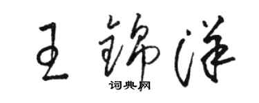 骆恒光王锦洋草书个性签名怎么写