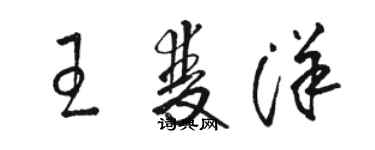 骆恒光王双洋草书个性签名怎么写