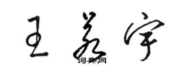 骆恒光王若宇草书个性签名怎么写