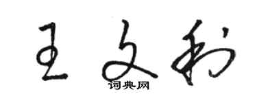 骆恒光王文利草书个性签名怎么写