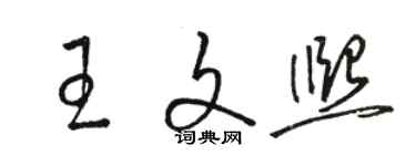 骆恒光王文熙草书个性签名怎么写