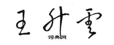 骆恒光王升云草书个性签名怎么写
