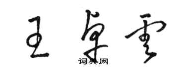 骆恒光王卓云草书个性签名怎么写