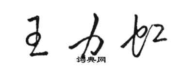 骆恒光王力虹草书个性签名怎么写
