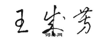 骆恒光王成芳草书个性签名怎么写