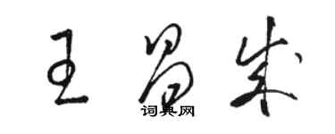 骆恒光王昌成草书个性签名怎么写