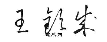 骆恒光王钦成草书个性签名怎么写