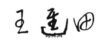 骆恒光王进田草书个性签名怎么写
