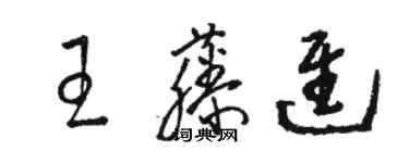 骆恒光王藤进草书个性签名怎么写