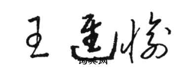 骆恒光王进愉草书个性签名怎么写