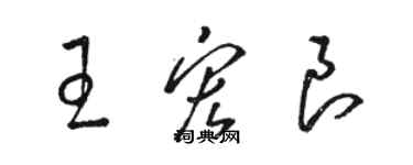 骆恒光王宏良草书个性签名怎么写