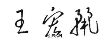 骆恒光王宏丽草书个性签名怎么写