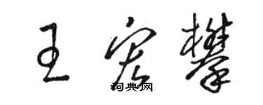 骆恒光王宏攀草书个性签名怎么写