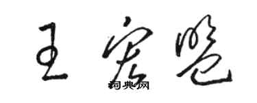 骆恒光王宏盟草书个性签名怎么写